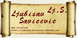 Ljubisav Savićević vizit kartica